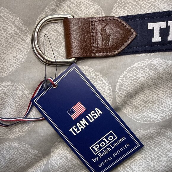 NWT Polo Ralph Lauren Unisex Team USA 2024 Olympics Closing Ceremony Belt Sz M - Picture 2 of 15
